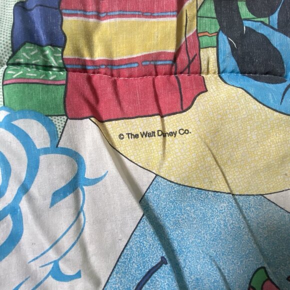 Vintage Disney 80's Minnie Mouse Complete Comforter Signs Of Wear - Picture 4 of 5